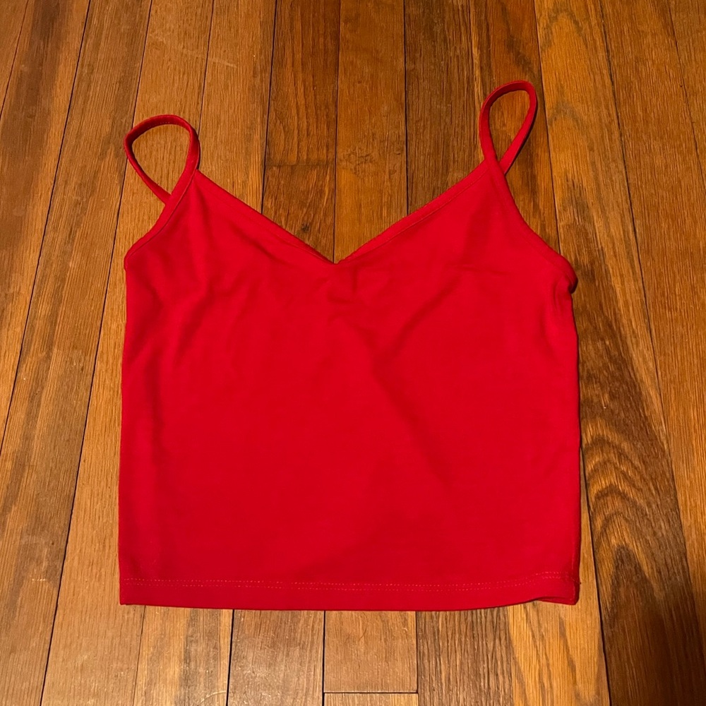 RED CROPPED TANK